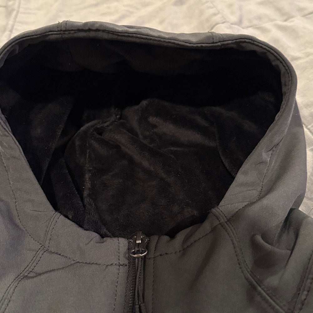 Ladies The North Face Gray Hooded Jacket - Picture 3 of 6
